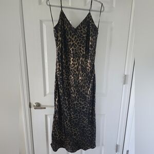 River Island Animal Print Satin dress size 16